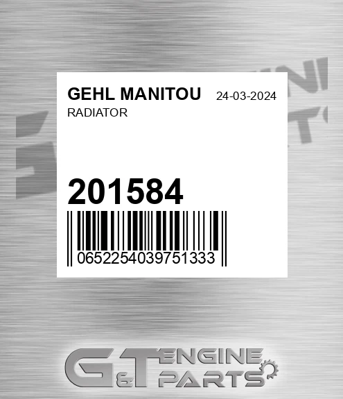 201584 Radiator for GEHL MANITOU