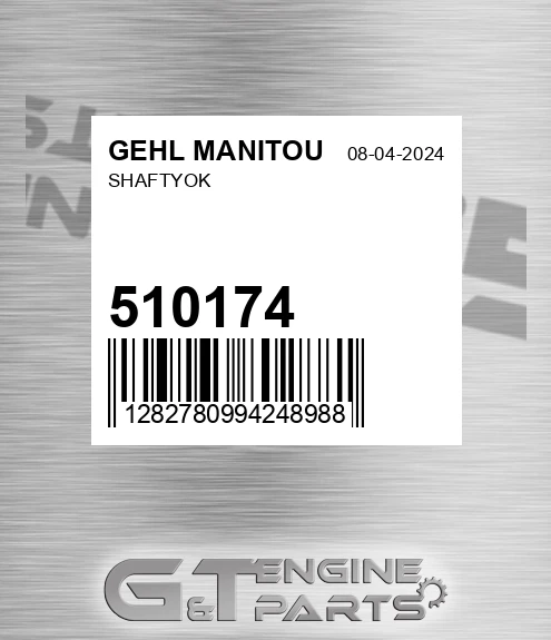 510174 Shaftyok for GEHL MANITOU