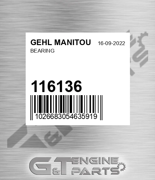 116136 GEHL MANITOU Bearing