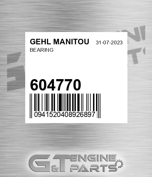 604770 Bearing for GEHL MANITOU