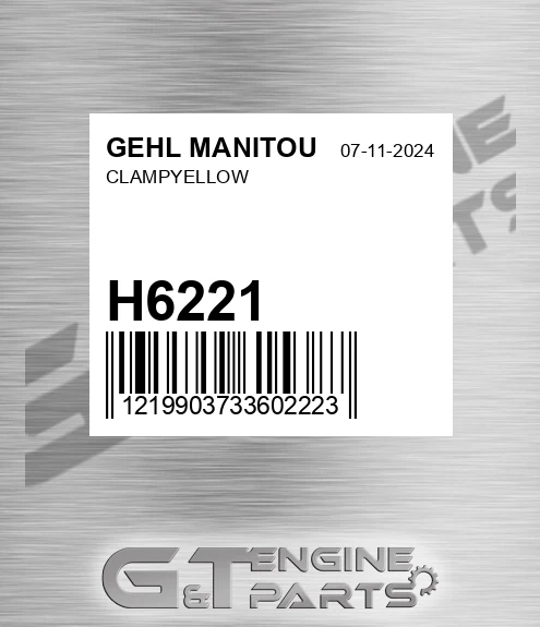 H6221 Clampyellow for GEHL MANITOU