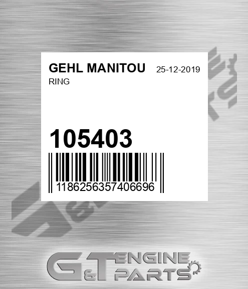 105403 Ring for GEHL MANITOU