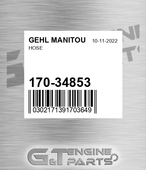 170-34853 Hose for GEHL MANITOU