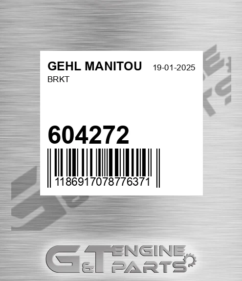 604272 Brkt for GEHL MANITOU