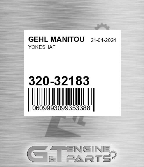 320-32183 Yokeshaf for GEHL MANITOU