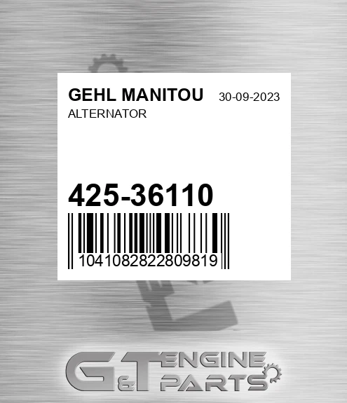 425-36110 Alternator for GEHL MANITOU