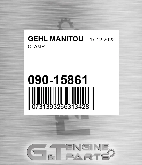090-15861 Clamp for GEHL MANITOU