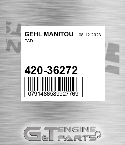 420-36272 Pad for GEHL MANITOU