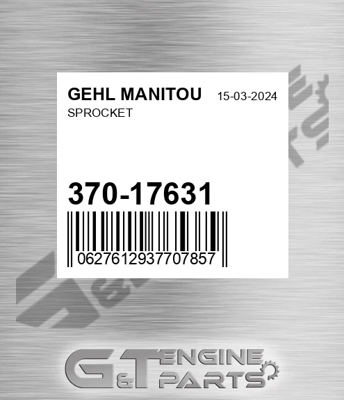 370-17631 Sprocket for GEHL MANITOU