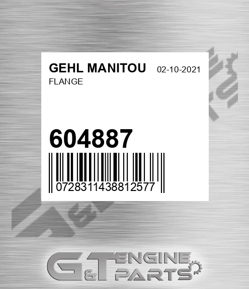 604887 Flange for GEHL MANITOU