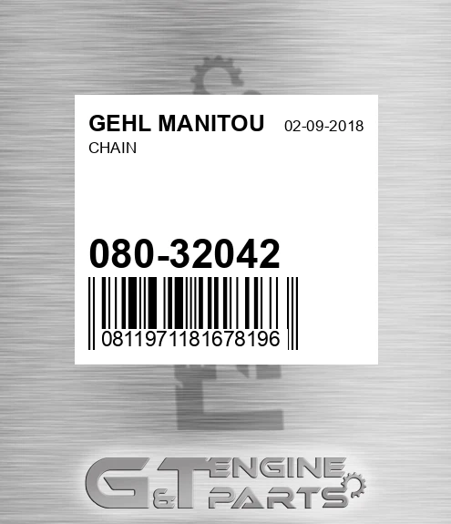 080-32042 Chain for GEHL MANITOU