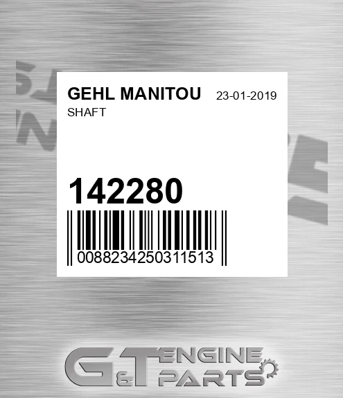142280 Shaft for GEHL MANITOU