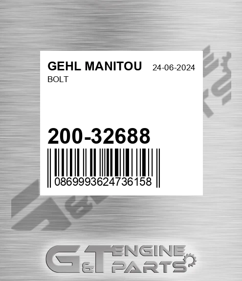 200-32688 Bolt for GEHL MANITOU