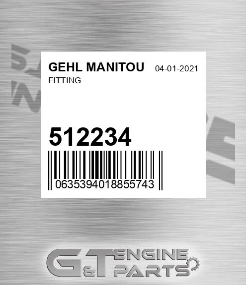 512234 Fitting for GEHL MANITOU