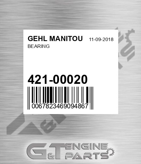 421-00020 Bearing for GEHL MANITOU