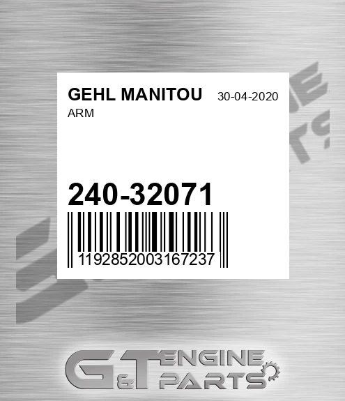 240-32071 Arm for GEHL MANITOU
