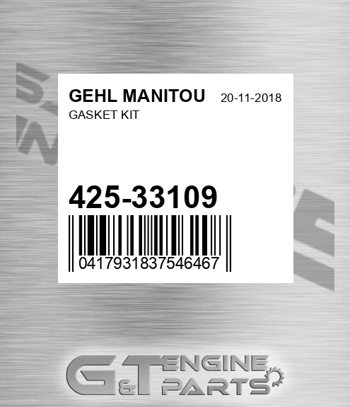 425-33109 Gasket Kit for GEHL MANITOU