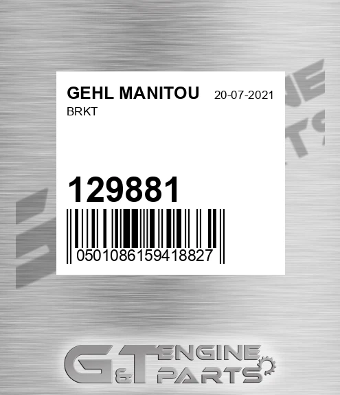 129881 Brkt for GEHL MANITOU