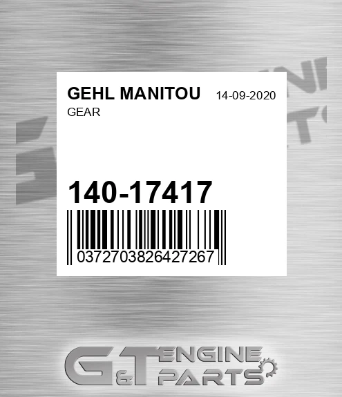 140-17417 Gear for GEHL MANITOU