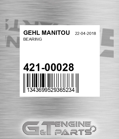 421-00028 Bearing for GEHL MANITOU