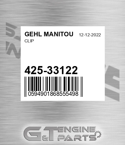 425-33122 Clip for GEHL MANITOU
