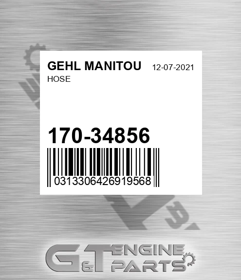 170-34856 Hose for GEHL MANITOU