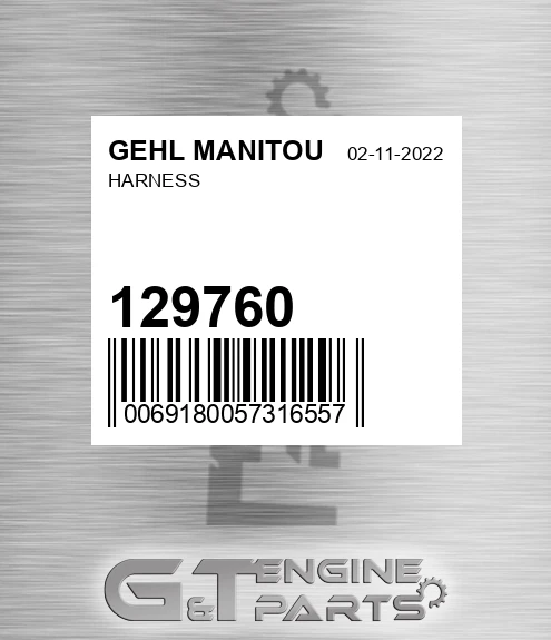 129760 Harness for GEHL MANITOU