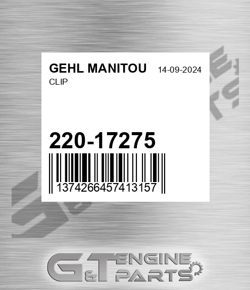 220-17275 Clip for GEHL MANITOU