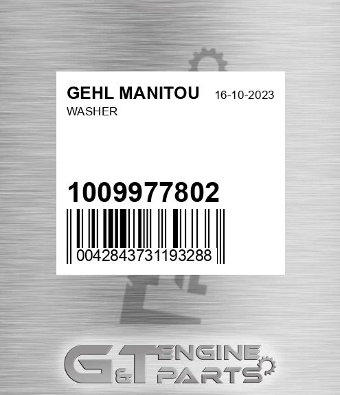 1009977802 Washer for GEHL MANITOU