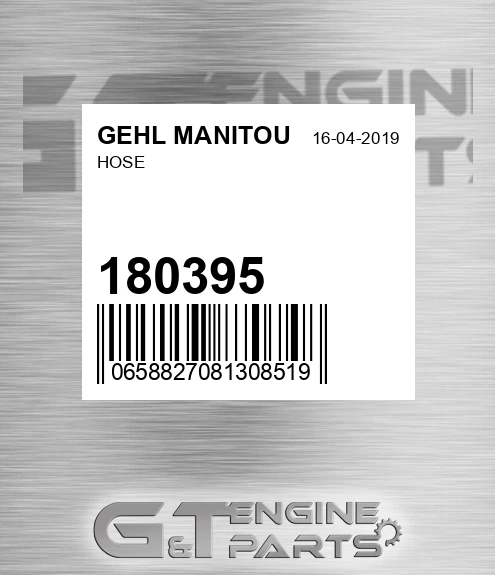 180395 Hose for GEHL MANITOU