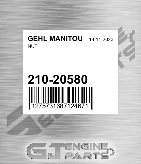 210-20580 Nut for GEHL MANITOU