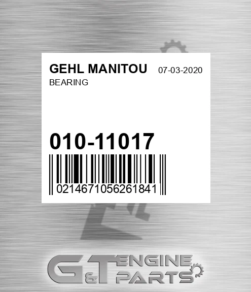 010-11017 Bearing for GEHL MANITOU