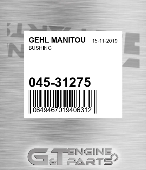 045-31275 Bushing for GEHL MANITOU