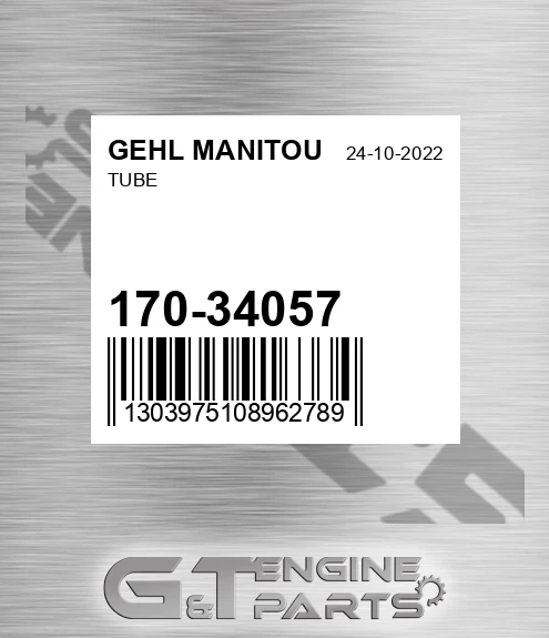 170-34057 Tube for GEHL MANITOU