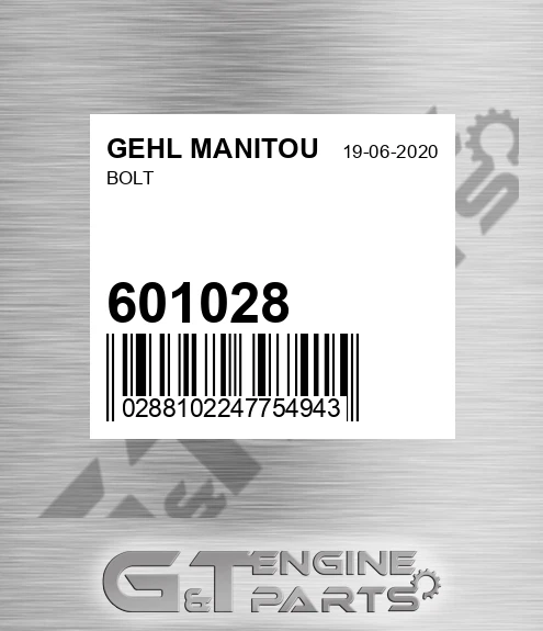 601028 Bolt for GEHL MANITOU