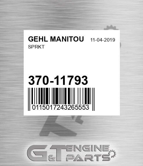 370-11793 Sprkt for GEHL MANITOU
