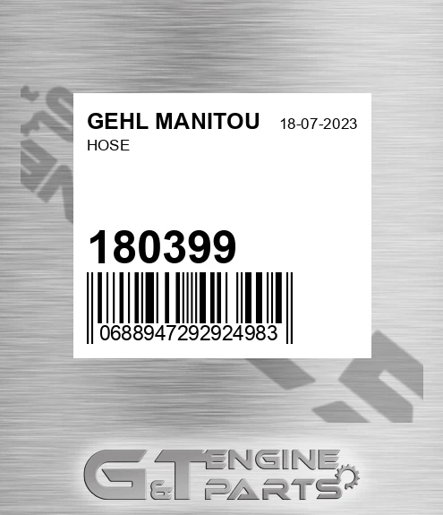 180399 Hose for GEHL MANITOU