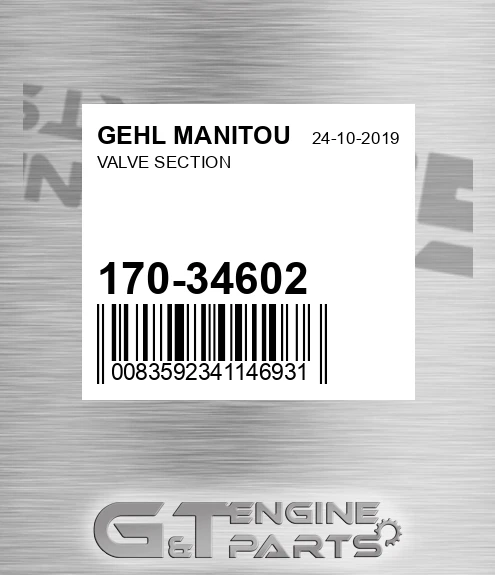 170-34602 Valve Section for GEHL MANITOU
