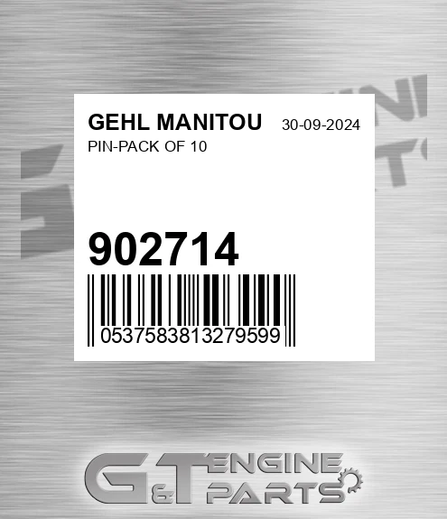 902714 Pin-pack Of 10 for GEHL MANITOU