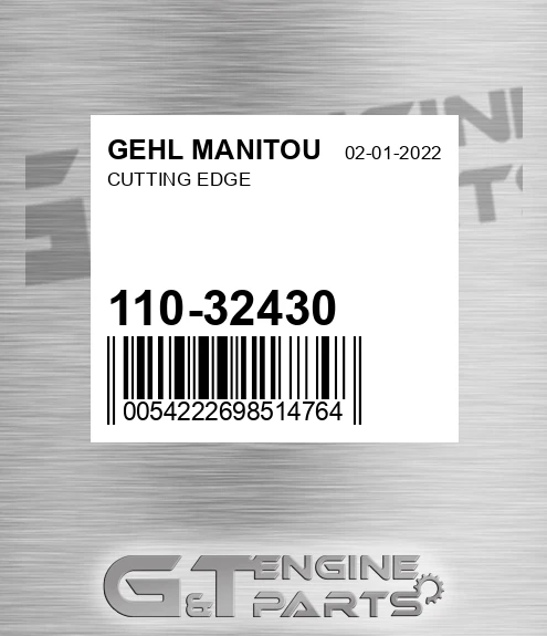 110-32430 Cutting Edge for GEHL MANITOU