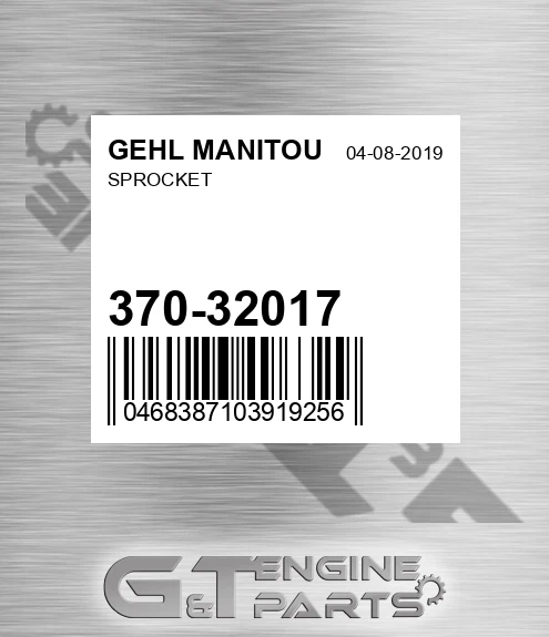 370-32017 Sprocket for GEHL MANITOU