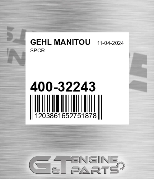 400-32243 Spcr for GEHL MANITOU