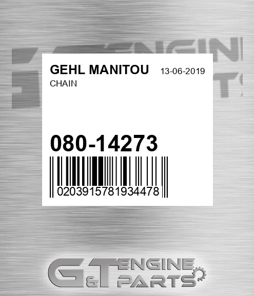 080-14273 Chain for GEHL MANITOU