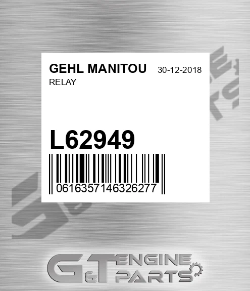L62949 Relay for GEHL MANITOU