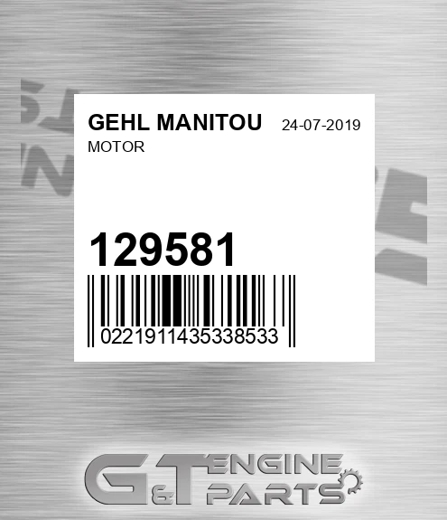 129581 Motor for GEHL MANITOU