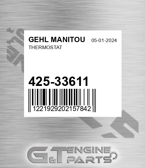 425-33611 Thermostat for GEHL MANITOU