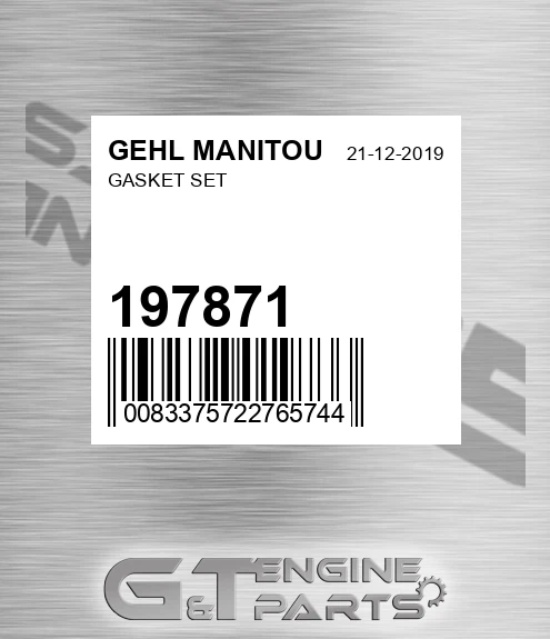 197871 Gasket Set for GEHL MANITOU