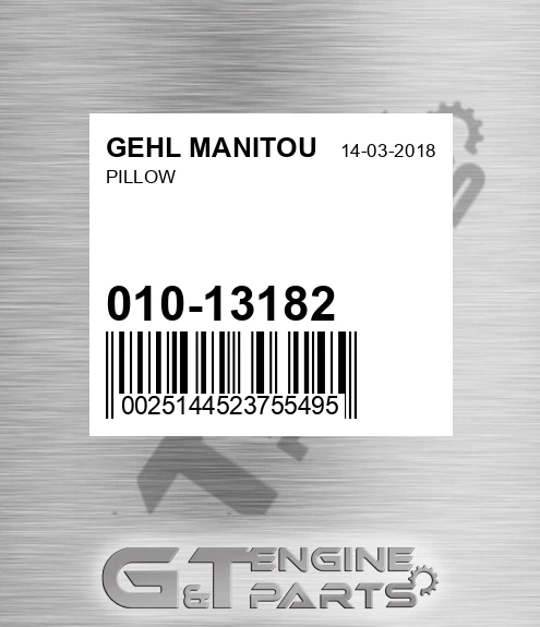 010-13182 Pillow for GEHL MANITOU
