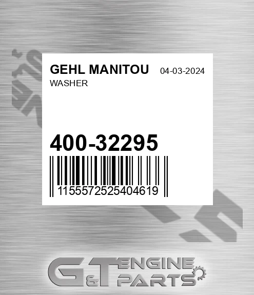 400-32295 Washer for GEHL MANITOU