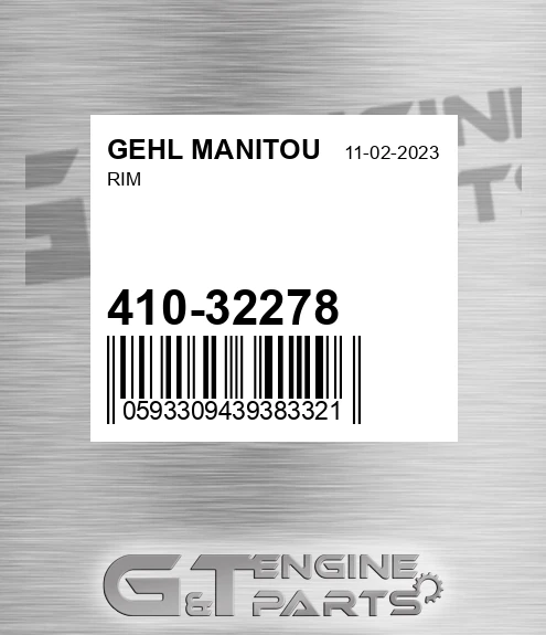 410-32278 Rim for GEHL MANITOU
